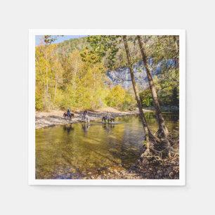 Cruzando la servilleta de papel del río Búfalo