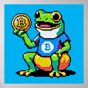 Crypto Frog - Divertida moneda digital de arte de