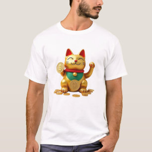 Crypto Maneki Neko Camiseta Gato Afortunado de B