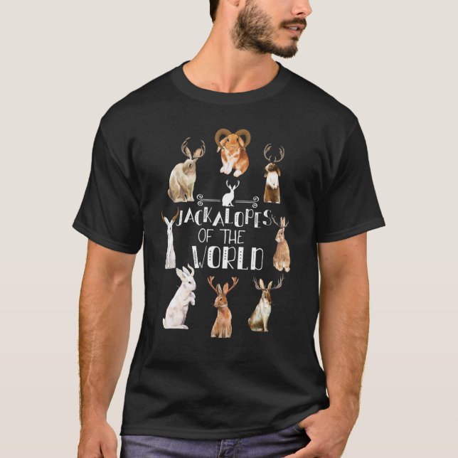 Cryptozoología de la camiseta Jackalope Camping Ra (Anverso)
