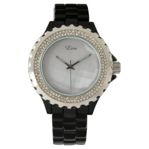 Crystal Alabaster - Reloj de silicio negro deporti