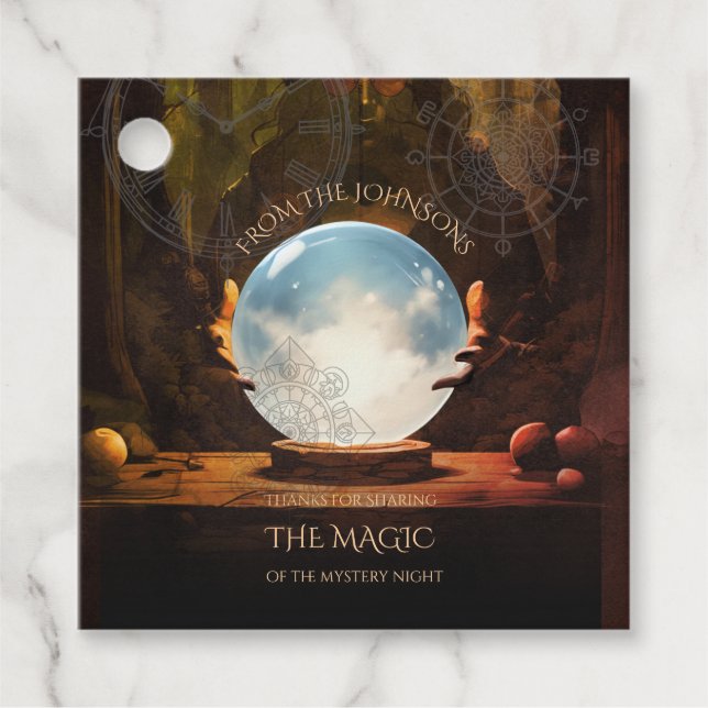 Crystal Ball Halloween Favorito Etiqueta (Anverso)