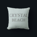 Crystal Beach Sea Salt Cojín decorativo<br><div class="desc">Disfrute de nuestra almohada azul salada de la playa de Crystal Beach. Inspirado por la vida costera de Florida.</div>