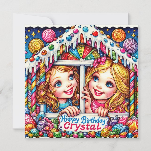 CRYSTAL~ Feliz cumpleaños ~ Tienda de caramelos ~ (Anverso)