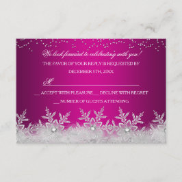 Crystal Snowflake Hot Pink Navidades Fiesta RSVP