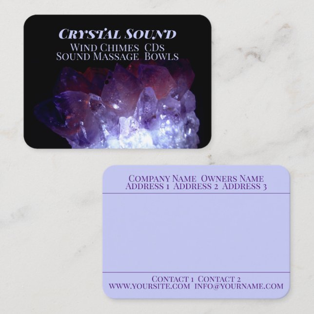 Crystal Sound - Tarjeta de presentación (Anverso / Reverso)