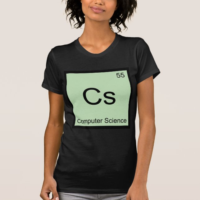 Cs - Camiseta del símbolo del elemento químico de  (Anverso)