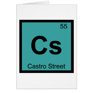Cs - Castro Street San Francisco Símbolo Químico