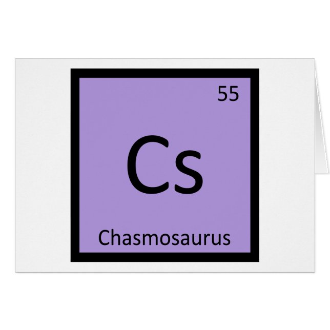 Cs - Elemento Químico de Chasmosaurus Dinosaurio (Anverso (Horizontal))