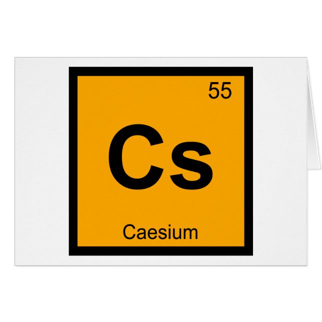 Cs - Símbolo de la tabla periódica de Cesio Químic (Anverso (Horizontal))