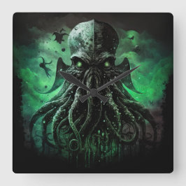 Cthulhu colgando el reloj de pared