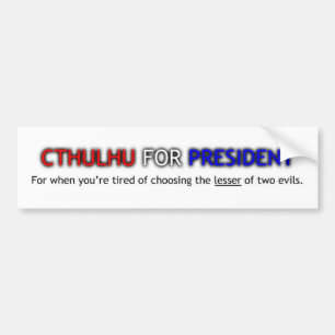 Cthulhu para el presidente pegatina para el