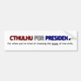 Cthulhu para el presidente pegatina para el