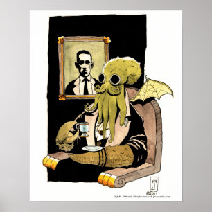 Cthulhu que toma el té - impresión
