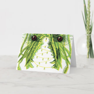 Cthulu "en horas extras" tarjeta