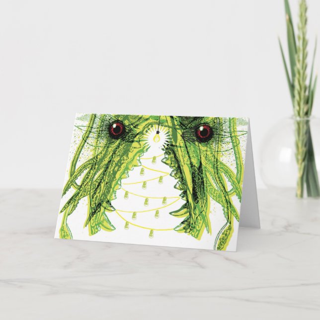 Cthulu "en horas extras" tarjeta (Anverso)