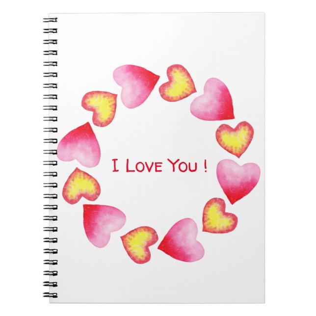 Cuaderno С Romántico te amo El día de San Valentín (Frente)