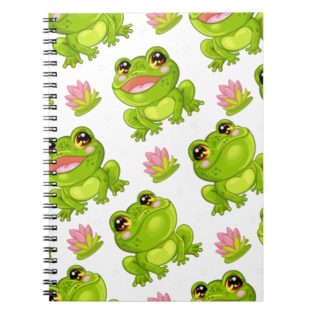 Cuaderno С ute ranas personalizados (Frente)