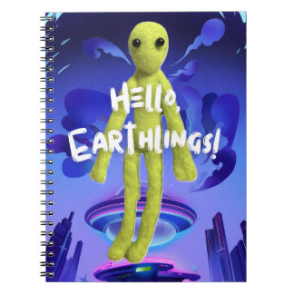CUADERNO あいさつする宇宙人の柄