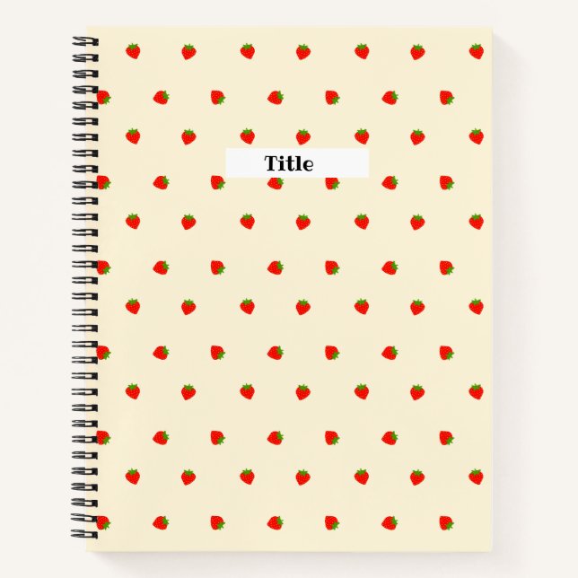 CUADERNO タイトル　カスタム　いちご(アイボリー)   ノートブック (Anverso)