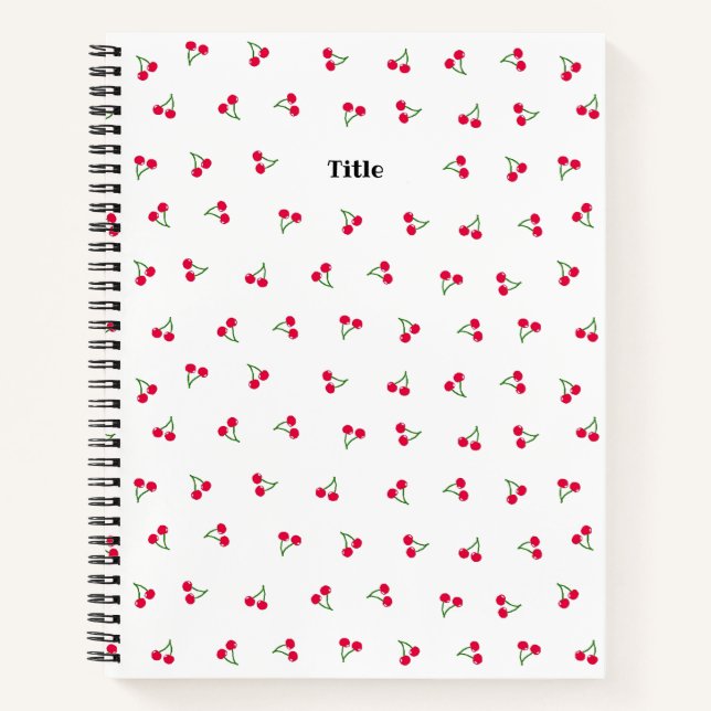 CUADERNO タイトル　カスタム　チェリー（ホワイト）   ノートブック (Anverso)