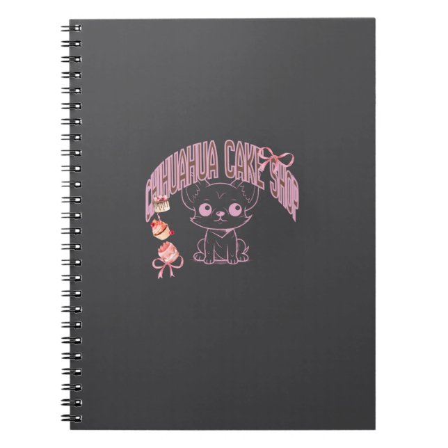CUADERNO チワワのケーキ屋さん、スイーツ好き、お菓子作り、動物好きへのギフト、可愛い、犬好き (Frente)