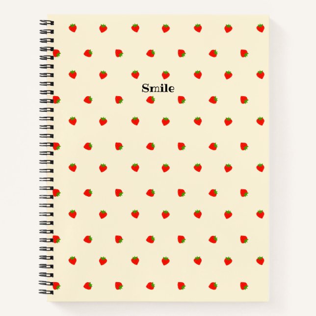 CUADERNO 文字　カスタム　いちご(アイボリー)   ノートブック (Anverso)