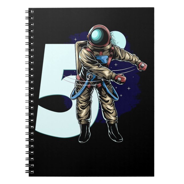 Cuaderno 01.5º Astronauta de cumpleaños cinco años (Frente)
