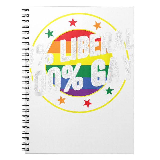 Cuaderno 0 Diseño liberal 100 LGBT gay para conservadores (Frente)