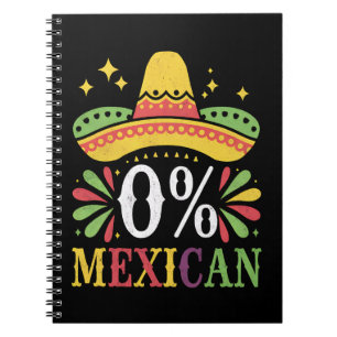 Cuaderno 0% Mexicano Cero Por Ciento Divertido Cinco De May
