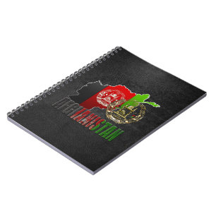 Cuaderno [100] Afganistán: COA, bandera y mapa