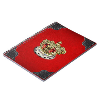 Cuaderno [100] Corona Real [Fur+Oro][Rojo]
