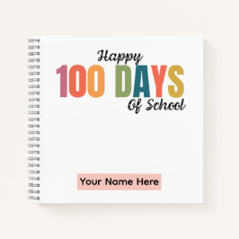 Cuaderno 100 Days Of School Spiral Notebook