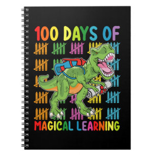 Cuaderno 100 Días De Aprendizaje Mágico Escuela De Dinosaur