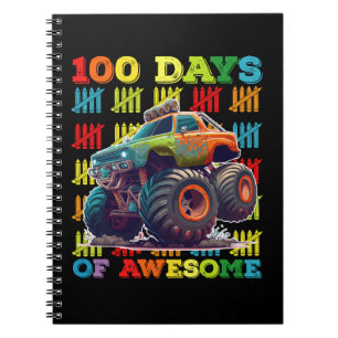 Cuaderno 100 Días De Camión Monstruo Impresionante Escuela