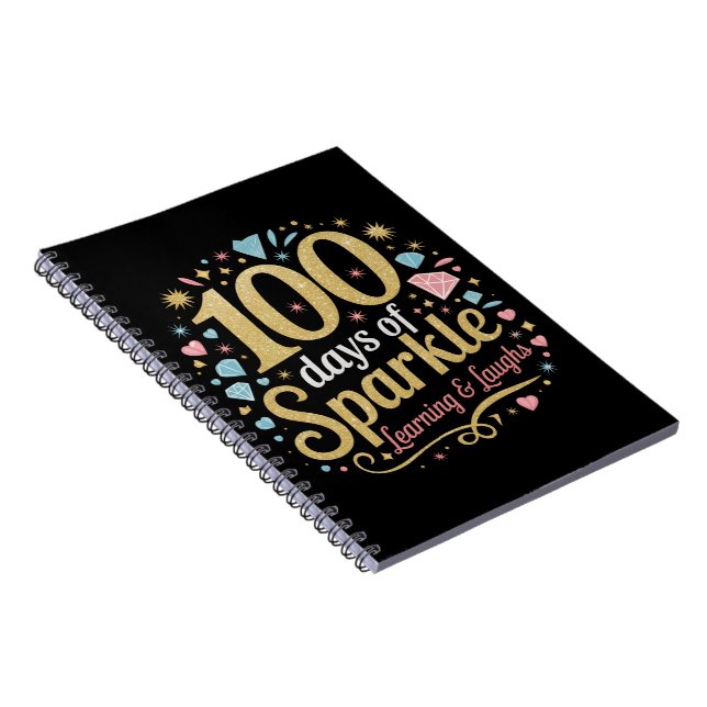 Cuaderno 100 Días de Escuela Brillo Aprendizaje y Risas (Lado Derecho)