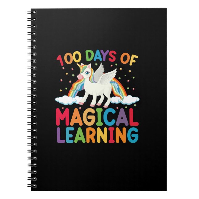 Cuaderno 100 Días De Escuela De Aprendizaje Mágico Unicorni (Frente)