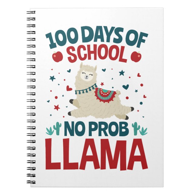 Cuaderno 100 días de escuela no prob llama (Frente)
