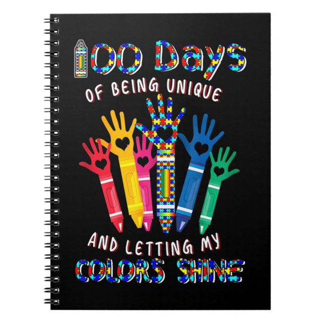 Cuaderno 100 días de la escuela camisa más inteligente para (Frente)