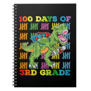 Cuaderno 100 Días De La Escuela Del Dinosaurio T Rex De 3er