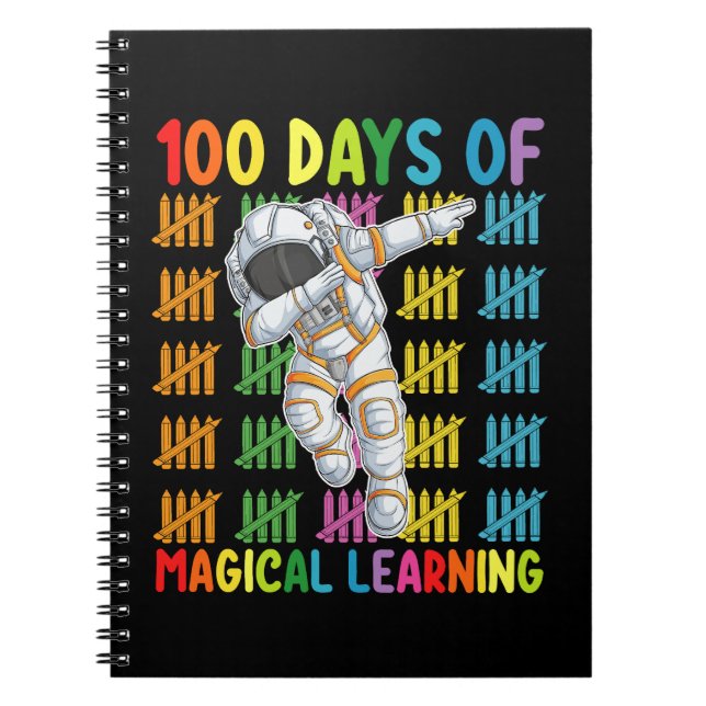 Cuaderno 100 Días De Magica Escuela Astronauta De Aprendiza (Frente)
