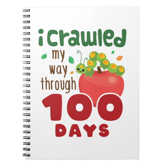 Cuaderno 100 días de oruga escolar (Frente)