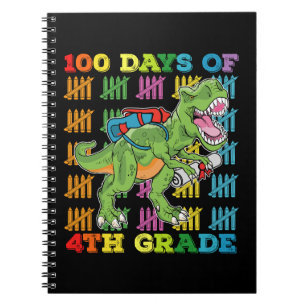Cuaderno 100 Días De T Rex Dinosaurio Escuela 4to Grado