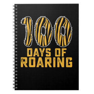 Cuaderno 100 Días De Tigre Rugiente Divertido 100º Día Escu