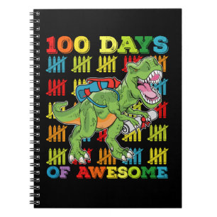 Cuaderno 100 Días De Un Impresionante T Rex Dinosaurio 100