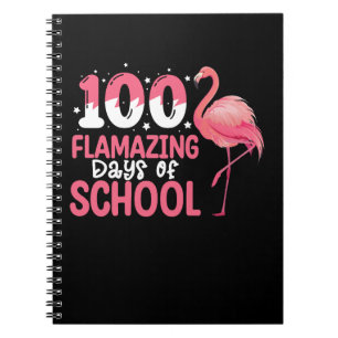 Cuaderno 100 días flamazing de la escuela profesor flamenco