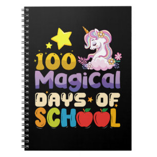 Cuaderno 100 Días Mágicos De La Escuela Maestra Unicornio