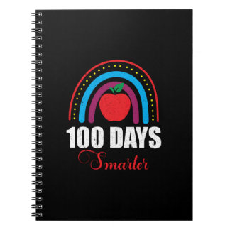 Cuaderno 100 días más inteligentes para el arco iris Funny 