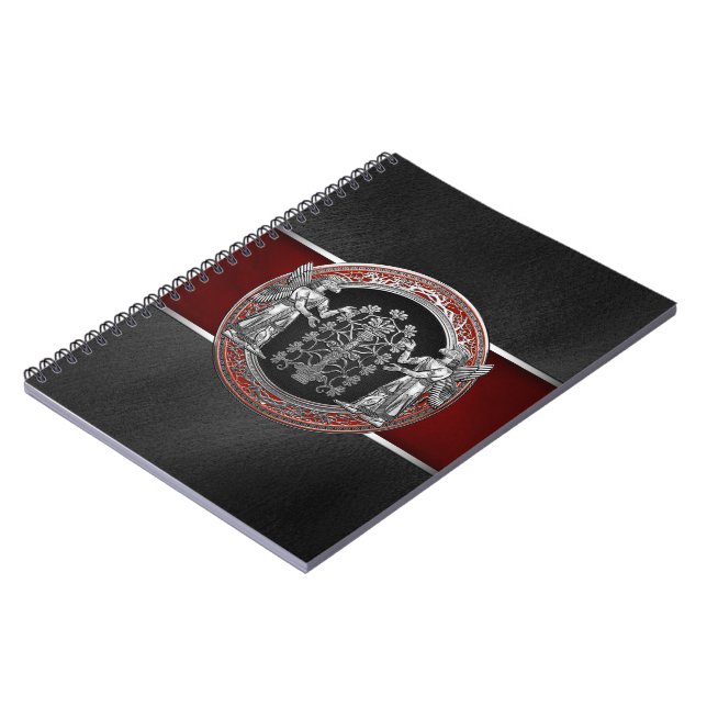 Cuaderno [100] Dos Ninurtas plateadas con árbol de la vida (Lado Izquierdo)