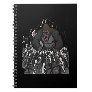 Cuaderno 100 hombres vs 1 gorila, regalo para él, debate de